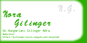 nora gilinger business card